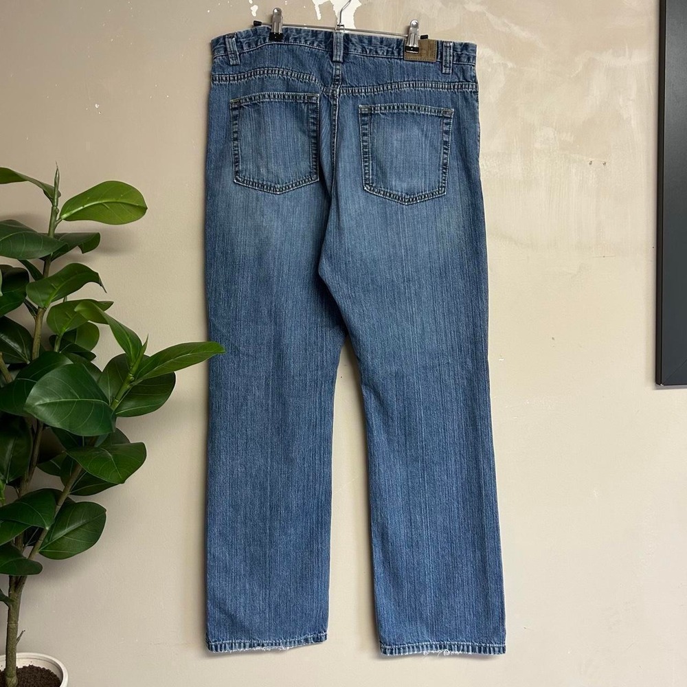 Vintage 90s Dockers Painted Relaxed Jeans Blue Mens 36x34 Fits 35x32.5 - Picture 3 of 8